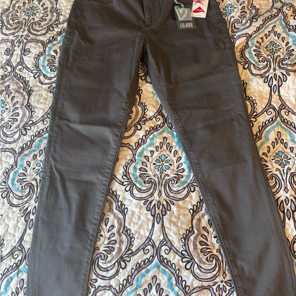 LuLaRoe Charcoal gray skinny jeans NWT size 30